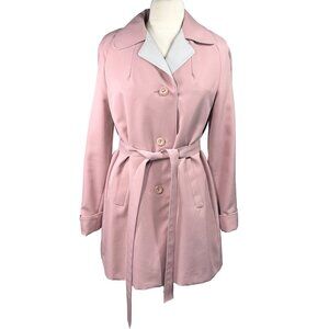 Vintage Miss Abbmoor Ballet Pink Trench Coat Size 12 - USA ILGWU Union Made